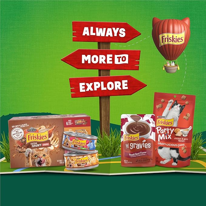 Purina Friskies Gravy Swirlers with Flavors of Chicken, Salmon and Gravy Dry Cat Food - 16 Lb. Bag