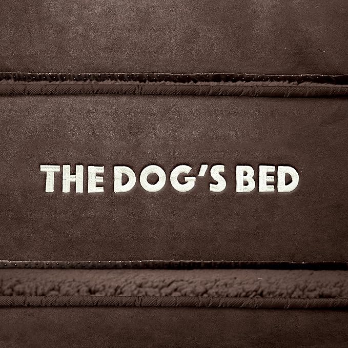 The Dog’s Bed Orthopedic Memory Foam Dog Bed Mattress, Plush Fabric, Brown Plush, Large, 6-Inch