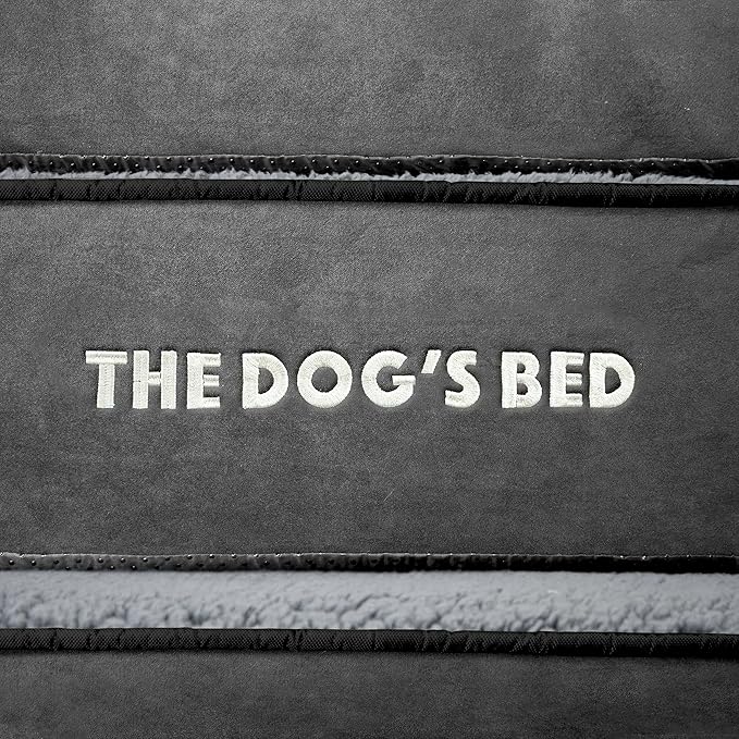 The Dog’s Bed Orthopedic Memory Foam Dog Bed Mattress, Plush Fabric, Grey Plush, XL, 4-Inch