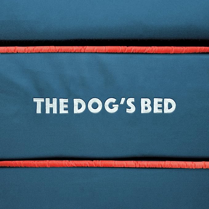 The Dog’s Bed Orthopedic Memory Foam Dog Bed Mattress, Oxford Fabric, Blue & Red Trim USA Center Flag, Medium, 4-Inch